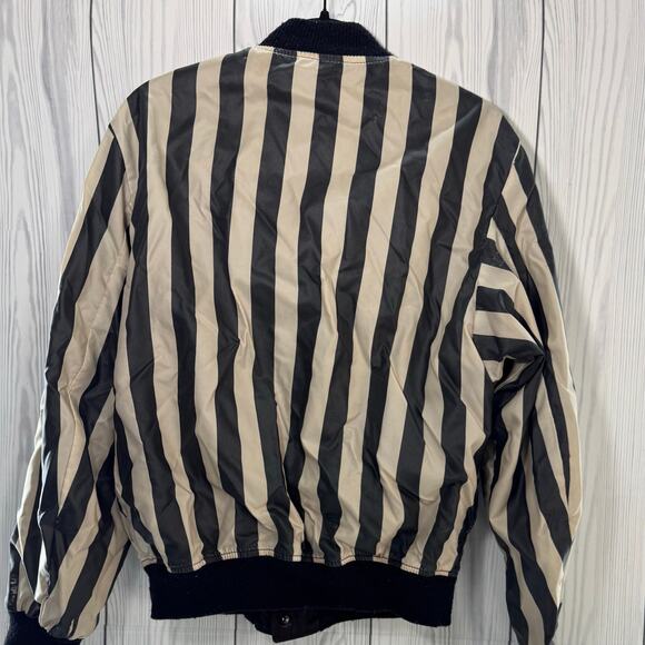 Vintage USA Cliff Keen Striped Referee Jacket Medium Reversible (READ) - Picture 3 of 12